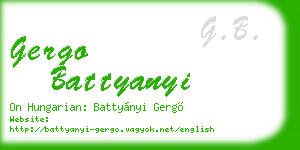 gergo battyanyi business card